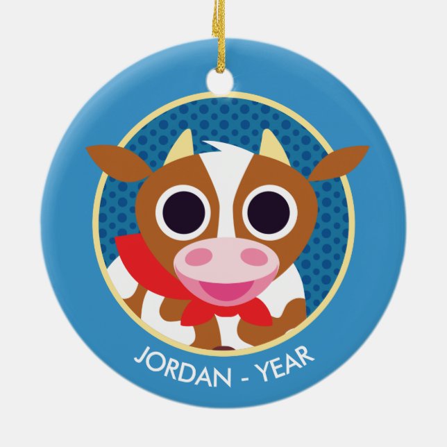 Adorno De Cerámica Reba la vaca (Atrás)