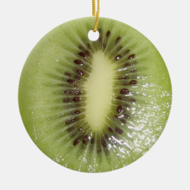 Adorno De Cerámica Rebanada del kiwi (Frente)