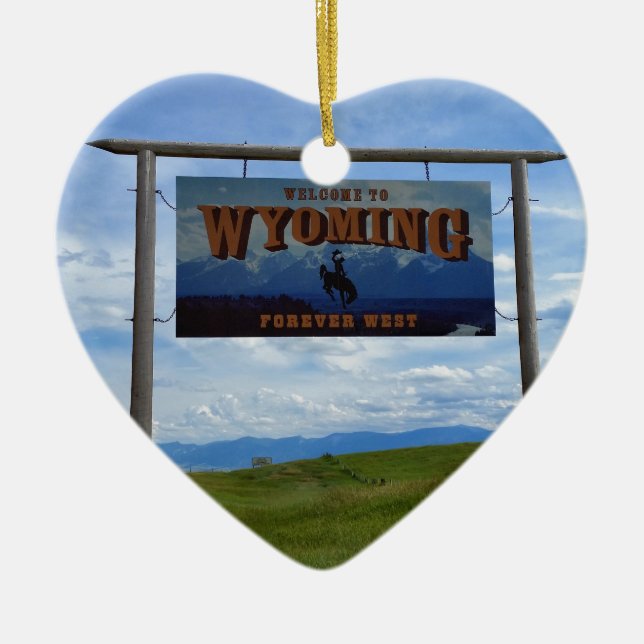 Adorno De Cerámica Recepción a Wyoming (Frente)