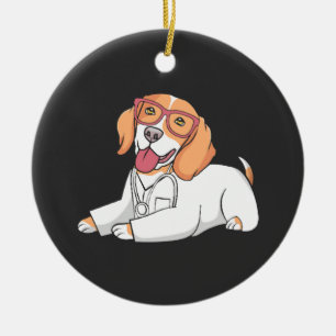 Adorno De Cerámica Recepcionista Médica Veterinaria