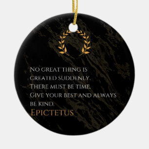 Adorno De Cerámica Receta para la grandeza de Epictetus