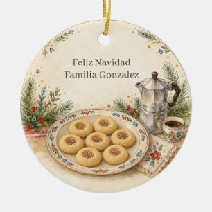 Adorno De Cerámica Receta Personalizada de Polvorones Puertorriqueños