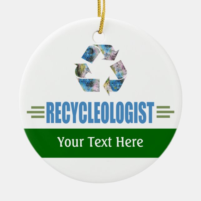 Adorno De Cerámica Reciclaje humorístico (Frente)