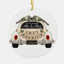 Recién Casados Coche Vintage Personalizado Año de 