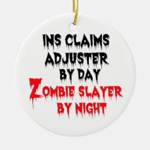 Adorno De Cerámica Reclamaciones de seguro Zombie Slayer ajustador