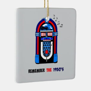 Adorno De Cerámica Recuerda los años 50, jukebox,