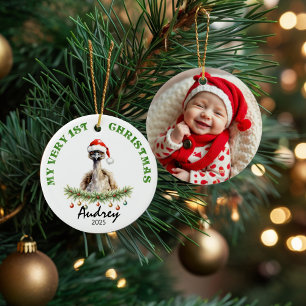 Adorno De Cerámica Recuerdo con nombre y foto personalizados con emú 