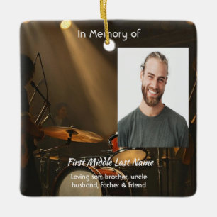 Adorno De Cerámica Recuerdo conmemorativo baterista tambores banda