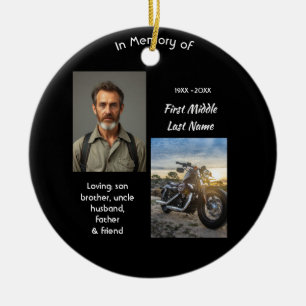 Adorno De Cerámica Recuerdo conmemorativo cristiano de motocicleta Ch