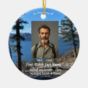 Adorno De Cerámica Recuerdo conmemorativo cristiano Lago Bosque Árbol