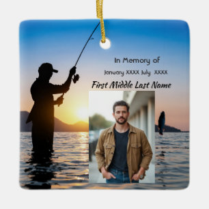 Adorno De Cerámica Recuerdo conmemorativo pescador pesca peces