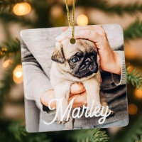 Recuerdo de foto de mascota personalizada simple y