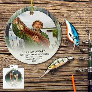 Adorno De Cerámica Recuerdo de Foto de Premio de Pesca