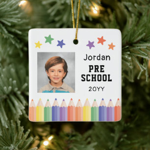 Adorno De Cerámica Recuerdo de foto escolar personalizado para niños