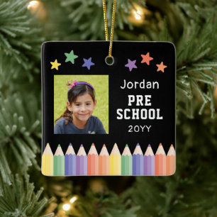 Adorno De Cerámica Recuerdo de foto personalizada para niños en edad