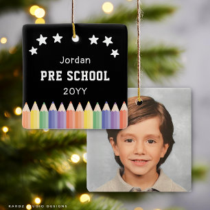 Adorno De Cerámica Recuerdo de foto personalizado para preescolar