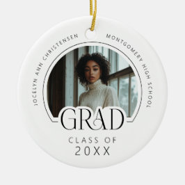 Adorno De Cerámica Recuerdo de graduación de foto moderna personaliza