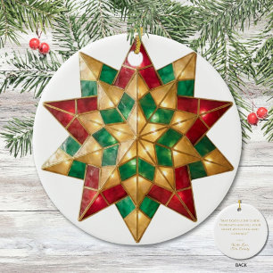 Adorno De Cerámica Recuerdo de la Bendición de Navidad Filipino Parol
