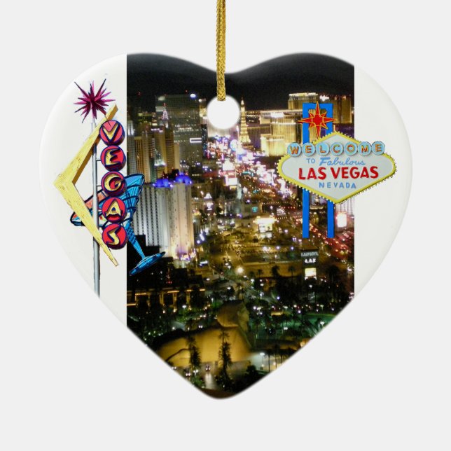 Adorno De Cerámica Recuerdo de la boda del Rótulo de Las Vegas (Atrás)