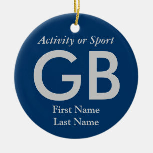 Adorno De Cerámica Recuerdo de la letra de equipo universitario de la