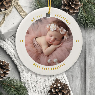 Adorno De Cerámica Recuerdo de la primera Navidad del bebé