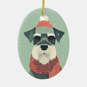 Adorno De Cerámica Recuerdo de vacaciones de Schnauzer