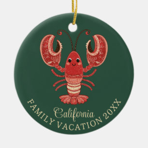 Adorno De Cerámica Recuerdo de vacaciones familiares en California La