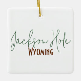 Adorno De Cerámica Recuerdo de viaje a Jackson Hole, Wyoming