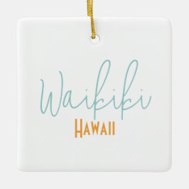 Adorno De Cerámica Recuerdo de viaje a Waikiki, Hawái