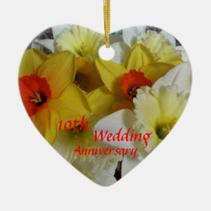 Adorno De Cerámica Recuerdo del aniversario del narciso