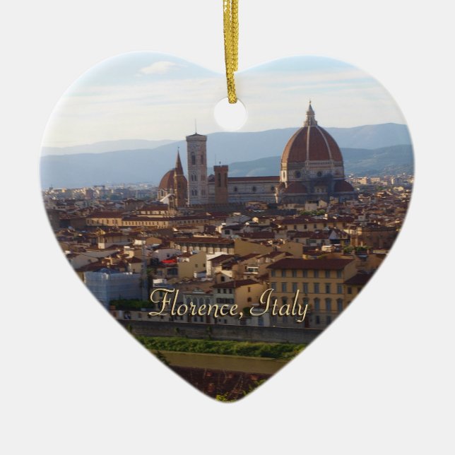 Adorno De Cerámica Recuerdo del viaje de Florencia Italia (Frente)