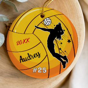 Adorno De Cerámica Recuerdo deportivo para joven jugadora de voleibol