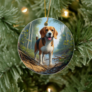 Adorno De Cerámica Recuerdo Encantador de Beagle