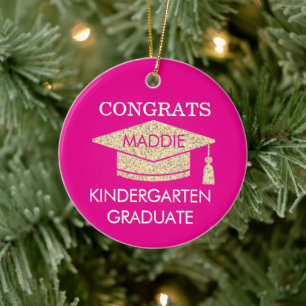 Adorno De Cerámica ¡Recuerdo! Felicidades Graduada de Kinder
