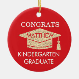 Adorno De Cerámica ¡Recuerdo! Felicidades Graduado de Kinder