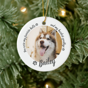 Adorno De Cerámica Recuerdo personalizado de foto de perro gato memor