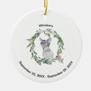 Adorno De Cerámica Recuerdo personalizado de gato perro con foto