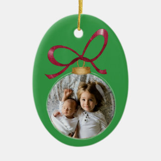 Adorno De Cerámica Recuerdo Personalizado de Navidad con Foto y Texto