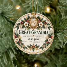 Recuerdo personalizado de Navidad para bisabuela