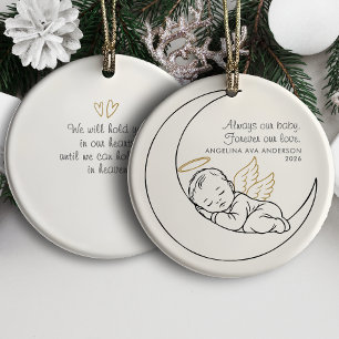 Adorno De Cerámica Recuerdo personalizado de pérdida infantil Ángel B
