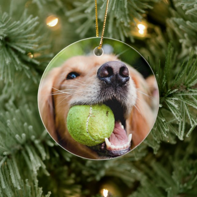Adorno De Cerámica Recuperador de oro con bola de tenis (Árbol)
