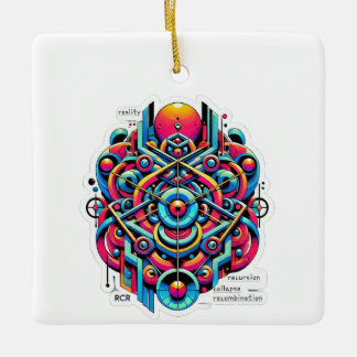 Adorno De Cerámica Recursion, collapse, and recombination Ornament