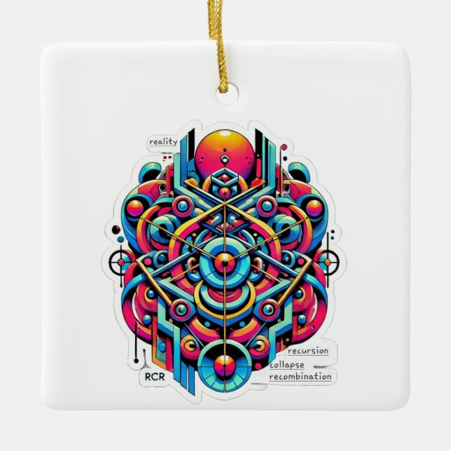 Adorno De Cerámica Recursion, collapse, and recombination Ornament (Anverso)