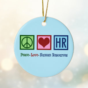 Adorno De Cerámica Recursos humanos de Peace Love