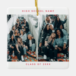 Adorno De Cerámica Red 4 Fotos Escuela Minimalista de Nieve