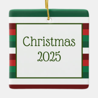 Adorno De Cerámica Red and Green Ornament