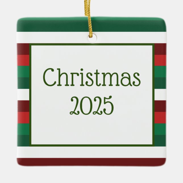 Adorno De Cerámica Red and Green Ornament (Anverso)