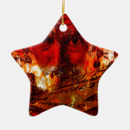 Adorno De Cerámica Red Face Graffiti