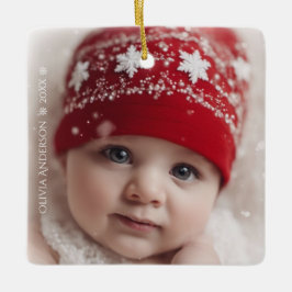 Adorno De Cerámica Red Floral Christmas Wreath – Elegant Holiday