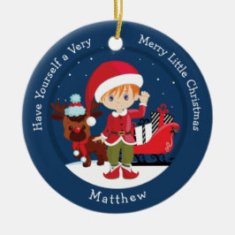 Adorno De Cerámica Red Hair Boy Elf